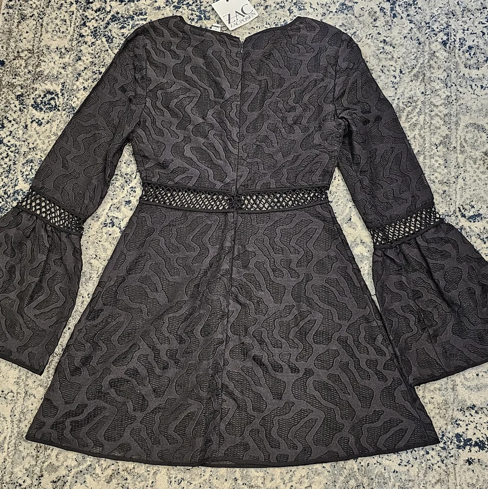 ZAC Zac Posen Zanya Long Sleeve Jacquard Cocktail Dress - Picture 5 of 9
